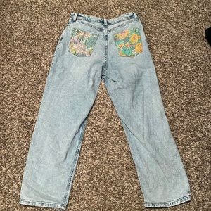Wild Fable High Rise Dad Jeans with floral pockets